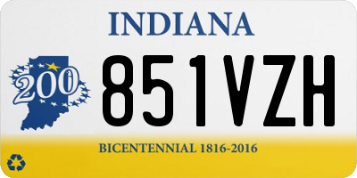 IN license plate 851VZH