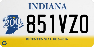 IN license plate 851VZO