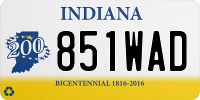 IN license plate 851WAD