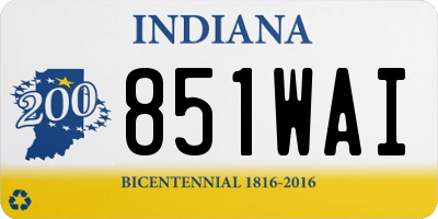 IN license plate 851WAI
