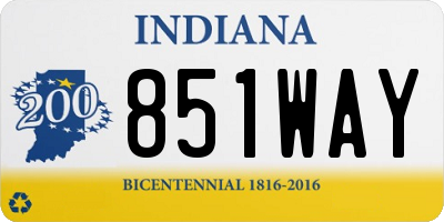 IN license plate 851WAY