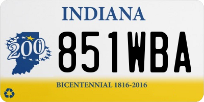 IN license plate 851WBA
