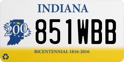 IN license plate 851WBB