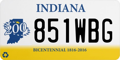 IN license plate 851WBG