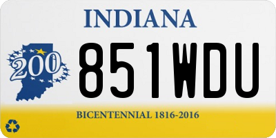 IN license plate 851WDU