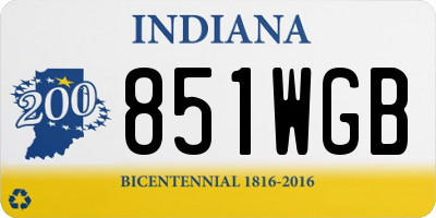 IN license plate 851WGB