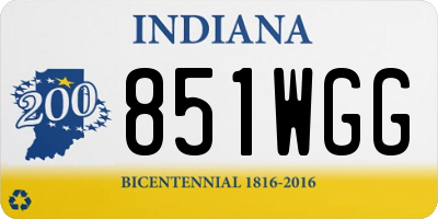 IN license plate 851WGG