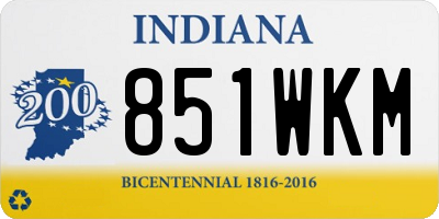 IN license plate 851WKM