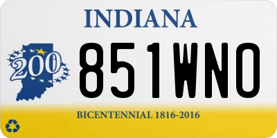 IN license plate 851WNO