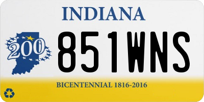 IN license plate 851WNS