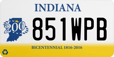 IN license plate 851WPB