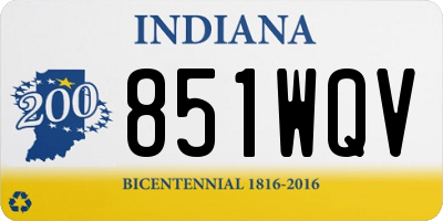 IN license plate 851WQV