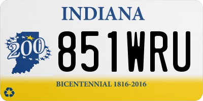 IN license plate 851WRU