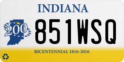 IN license plate 851WSQ