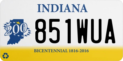 IN license plate 851WUA