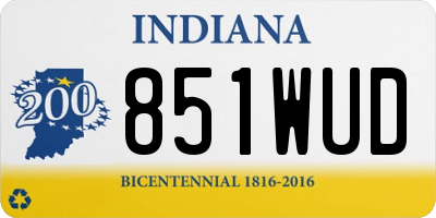 IN license plate 851WUD