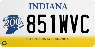 IN license plate 851WVC