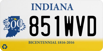 IN license plate 851WVD