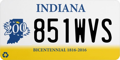 IN license plate 851WVS