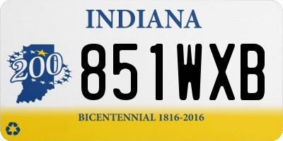 IN license plate 851WXB