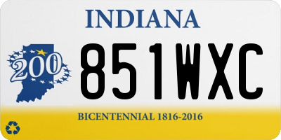 IN license plate 851WXC