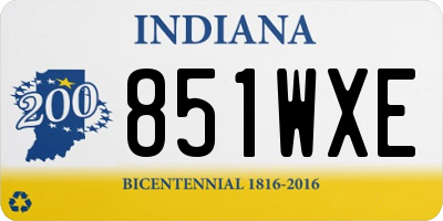 IN license plate 851WXE