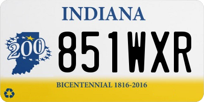IN license plate 851WXR