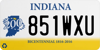 IN license plate 851WXU