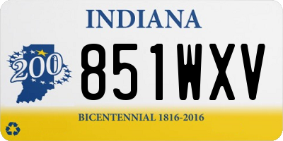 IN license plate 851WXV