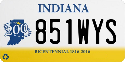 IN license plate 851WYS
