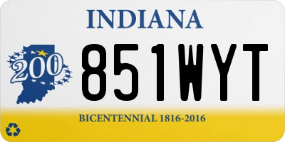 IN license plate 851WYT