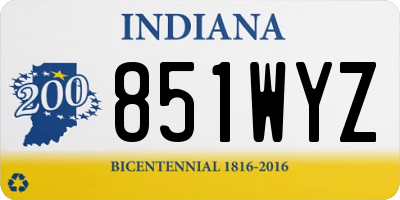 IN license plate 851WYZ