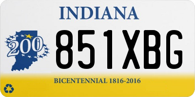 IN license plate 851XBG