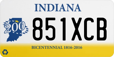 IN license plate 851XCB