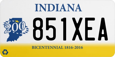 IN license plate 851XEA