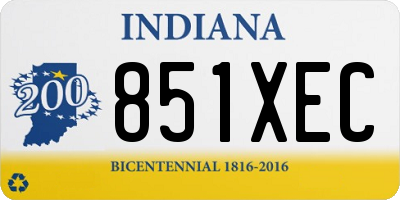 IN license plate 851XEC