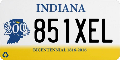 IN license plate 851XEL