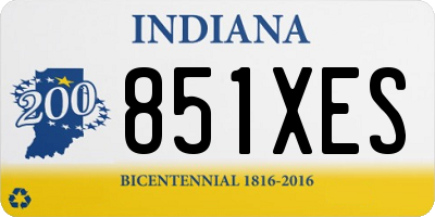 IN license plate 851XES