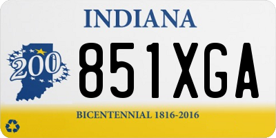 IN license plate 851XGA