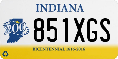 IN license plate 851XGS