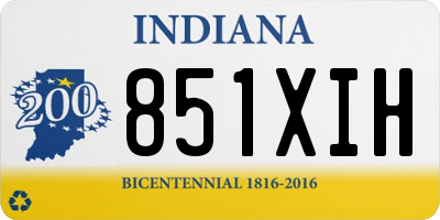 IN license plate 851XIH