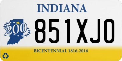 IN license plate 851XJO