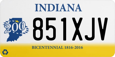 IN license plate 851XJV
