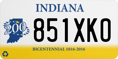 IN license plate 851XKO
