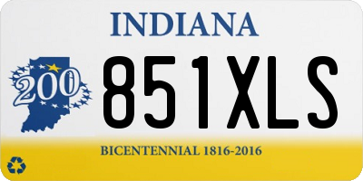 IN license plate 851XLS