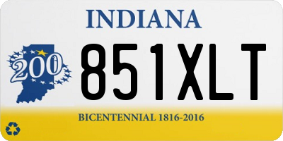 IN license plate 851XLT