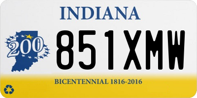 IN license plate 851XMW