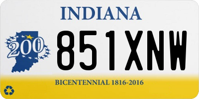 IN license plate 851XNW