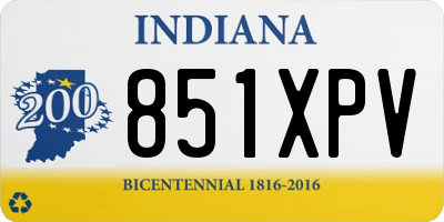 IN license plate 851XPV