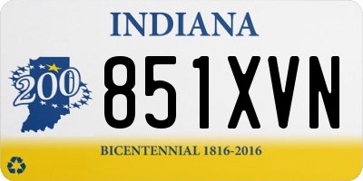 IN license plate 851XVN